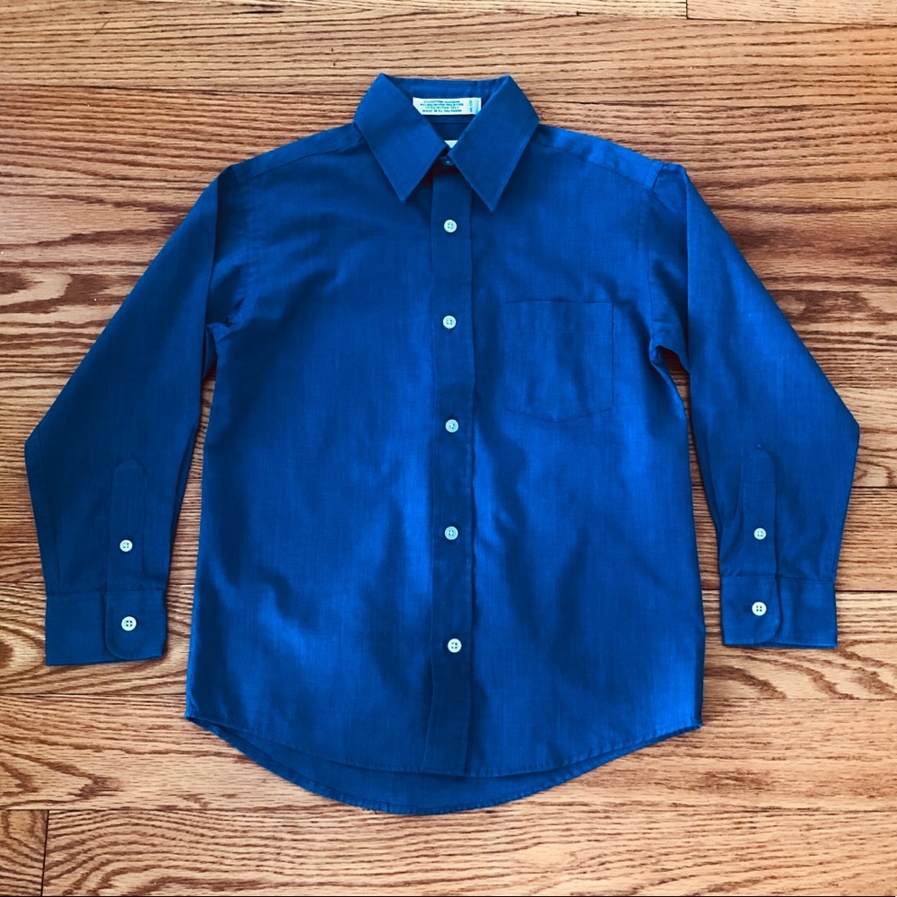 Jason Scott Blue Boys Burton-Down Dress Shirt